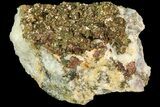 Pyrite On Calcite & Quartz - El Hammam Mine, Morocco #80357-1